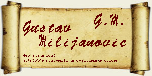 Gustav Milijanović vizit kartica